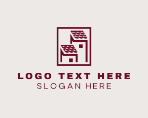 Lease - House Roofing Property logo design