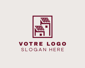 Rental - House Roofing Property logo design