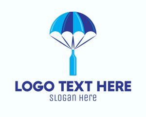 Glass Bottle - Blue Bottle Delivery logo design