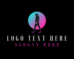 Escort - Naught Sexy Woman logo design