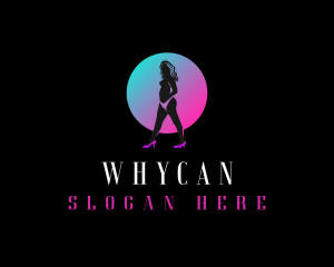 Dance - Naught Sexy Woman logo design