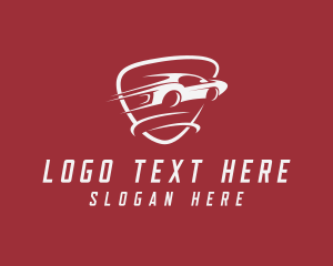 Luxury Car - Super Car Racing Shield logo design