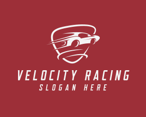 Super Car Racing Shield logo design