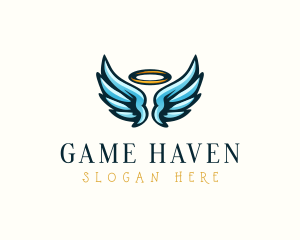 Kindness - Heaven Halo Wings logo design