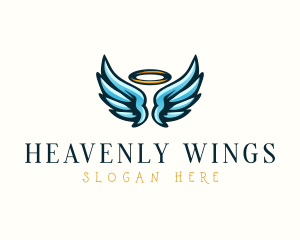 Heaven Halo Wings  logo design