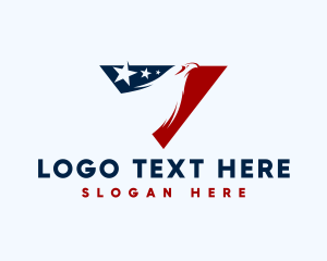 Country - Patriotic American Eagle logo design
