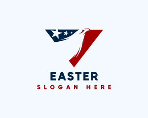 Patriotic American Eagle logo design