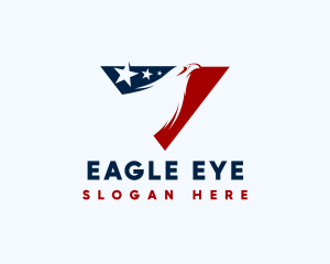 Patriotic American Eagle logo design