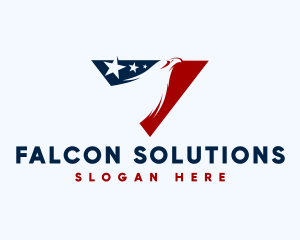 Patriotic American Eagle logo design