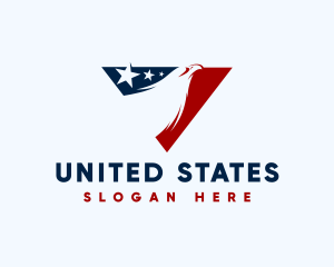 Patriotic American Eagle logo design