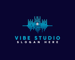 Vibe - Sound Equalizer Music Castle logo design