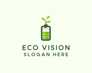 Eco Charging Battery logo design