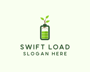 Loading - Eco Charging Battery logo design