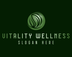 Eco Leaf Wellness logo design