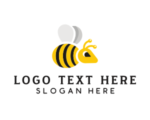 Black And Orange - Wasp Bee Cartoon logo design