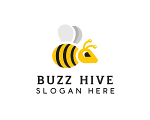 Wasp Bee Cartoon logo design