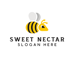 Wasp Bee Cartoon logo design