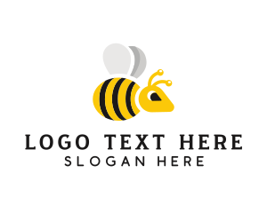 Honeybee - Wasp Bee Cartoon logo design