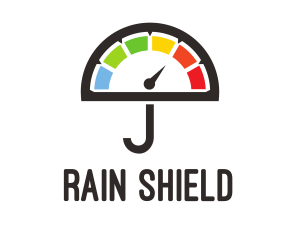 Umbrella - Colorful Umbrella Speedometer logo design