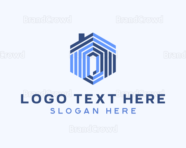 Residential Construction Hexagon Logo