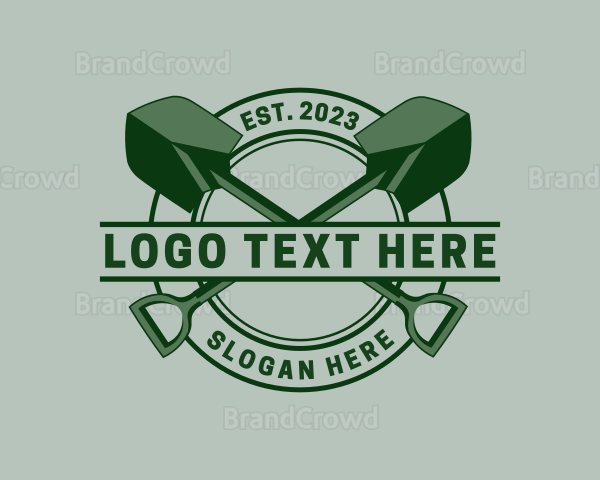 Shovel Planting Eco Logo