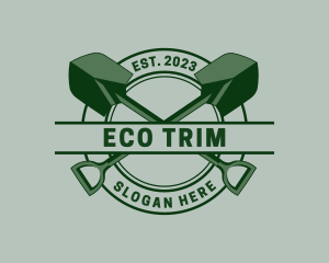 Shovel Planting Eco logo design