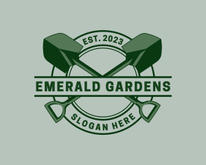 Shovel Planting Eco logo design