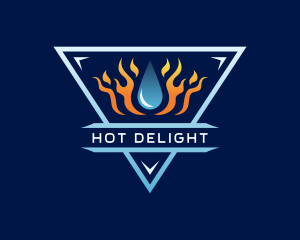 Triangle Fire Ice Ventilation logo design