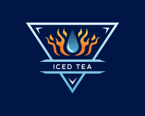 Triangle Fire Ice Ventilation logo design