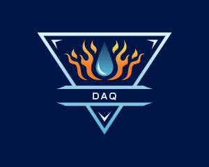 Fire - Triangle Fire Ice Ventilation logo design