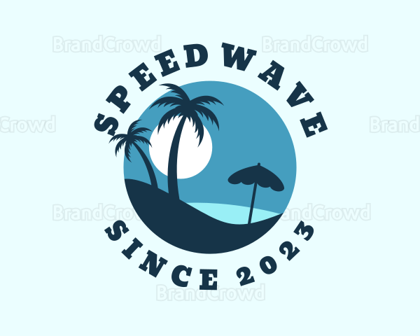 Tropical Beach Vacation Logo