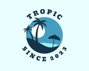 Tropical Beach Vacation logo design