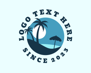 Travel Vlog - Tropical Beach Vacation logo design