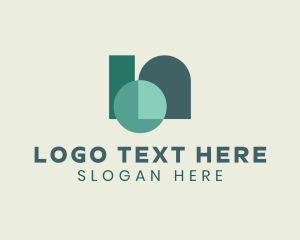 Lettermark - Geometric Arch Window logo design