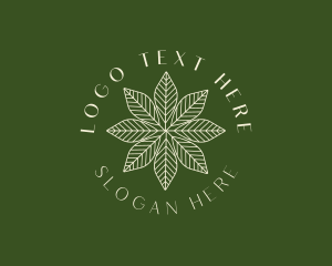 Vegan - Organic Floral Leaf logo design