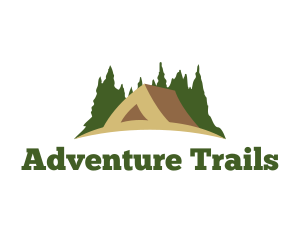 Forest Tent Camping logo design