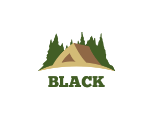 Travel - Forest Tent Camping logo design