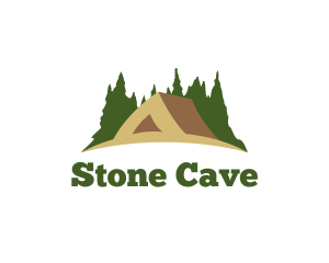 Cave - Forest Tent Camping logo design