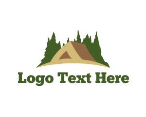 Exploration - Forest Tent Camping logo design