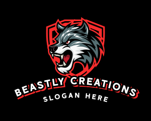 Wild Wolf Beast Gaming logo design