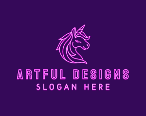 Magical Unicorn Creature  logo design