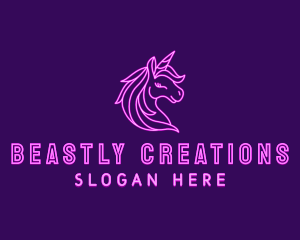Creature - Magical Unicorn Creature logo design
