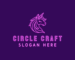 Magical Unicorn Creature  logo design