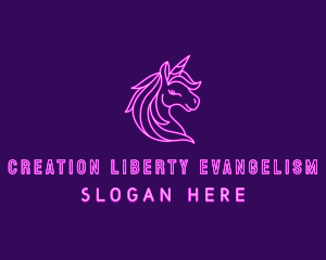 Magical Unicorn Creature  logo design