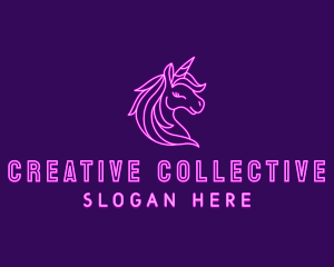 Magical Unicorn Creature  logo design