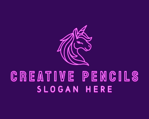 Magical Unicorn Creature  logo design