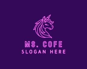 Magical Unicorn Creature  logo design