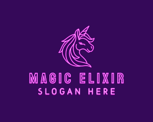 Magical Unicorn Creature  logo design