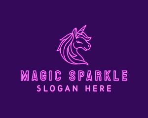 Magical Unicorn Creature  logo design
