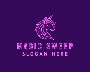 Magical Unicorn Creature  logo design